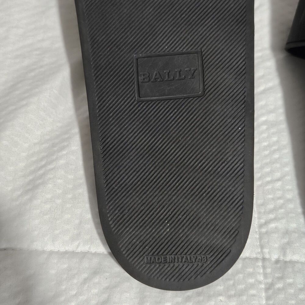 Bally Samuel O Mens Slides Black Size 43 US 10 Slip-on Pool Side Water Resistant - Picture 4 of 13